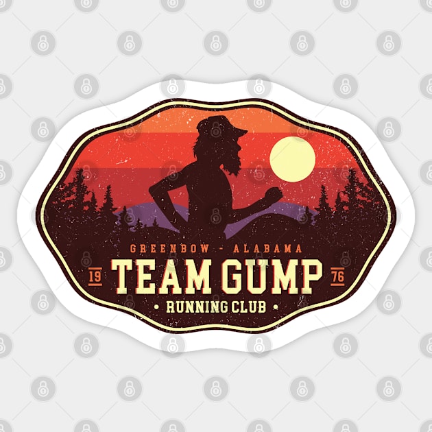 Team Gump Running Club Sticker by Three Meat Curry